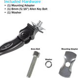 Center Mount Adjustable Height Bicycle Kickstand for Road & Mountain Bike, Fits Bikes 24-29 Inch Wheels