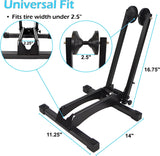 Indoor Compact Bike Stand for Garage on Floor - Bike Rack Perfect for Cruiser, Road and Kids Bike - Bicycle Stand Fits Front or Rear Wheels