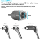 Cassette Lockring FR5.2 Freewheel Removal Tool, Compatible with Shimano, SRAM, & SunRace, 12 Splines with Guide Pin Sprocket