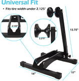 Indoor Compact Bike Stand for Garage on Floor - Bike Rack Perfect for Cruiser, Road and Kids Bike - Bicycle Stand Fits Front or Rear Wheels
