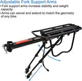 Rear Bike Racks for Bicycles - Bike Cargo Rear Rack for Back of Bike with Quick Release - Made of Aluminum Alloy