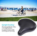 Oversize Comfortable Bike Seat, Compatible with Peloton, Universal Fit, Wide Saddle with Soft Foam Padding for Outdoor and Exercise Bikes