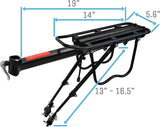 Rear Bike Racks for Bicycles - Bike Cargo Rear Rack for Back of Bike with Quick Release - Made of Aluminum Alloy