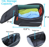 Bike Trunk Bag, Rear Bicycle Rack Bag with Waterproof Rain Cover, Carrying Handle BB-6025-R