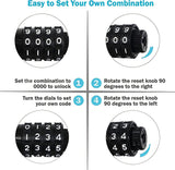 Combination Bike Lock Cable - 6ft Bike Locks Heavy Duty Anti Theft with Combinations - Bike Cable Lock Combination with Lock Holder (1 or 2 Pack)