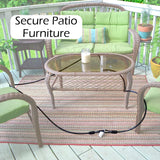 12mm (1/2 inch) Heavy-Duty Security Cable, Vinyl Coated Braided Steel with Sealed Looped Ends (4', 7', 15' or 30')