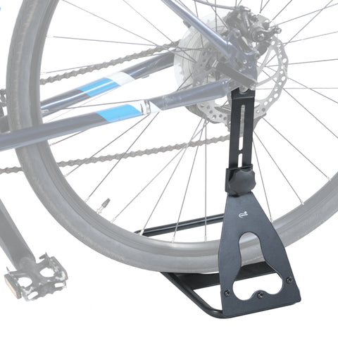 Bike Floor Hub Mount Rear Parking Rack Stand for Mountain and Road Bicycle, Adjustable Fit Up To 29" Wheels, Powder-Coated Steel, Tool-Free Adjustment, Non-Marring Rubber Sleeve