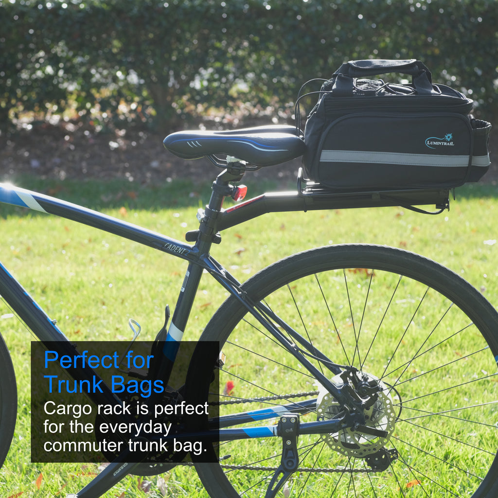 Lumintrail Bike Trunk Bag, Rear Bicycle Rack Bag with Rain Cover
