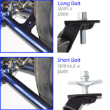 Center Mount Adjustable Height Bicycle Kickstand for Road & Mountain Bike, Fits Bikes 24-29 Inch Wheels