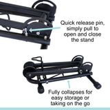 Lumintrail Bike Floor Storage Stand for 24"-27.5" Mountain Bikes and 650C -700C Road Bikes - Push-in Design