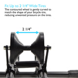 Bicycle Floor Parking Rack Stand for Mountain and Road Bike, Adjustable Fit Up To 29" Wheels with Tire Width Up To 2.25", Push-On Design, Rubber Feet For Non-Slip