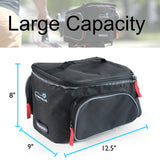 Bike Trunk Bag, Rear Bicycle Rack Bag with Waterproof Rain Cover, Carrying Handle BB-6025-R