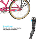 Rear Mount Adjustable Height Bicycle Kickstand for Road & Mountain Bike, Fits Bikes 24-28 Inch Wheels