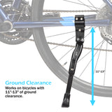Rear Mount Adjustable Height Bicycle Kickstand for Road & Mountain Bike, Fits Bikes 24-28 Inch Wheels