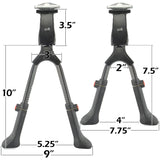 Center Mount Bicycle Double Leg Kickstand - Adjustable Height Bike Kick Stands for 24, 26, 27.5, 29 Inch Adult Bikes - Perfect for Cruiser, Road and Hybrid Bike
