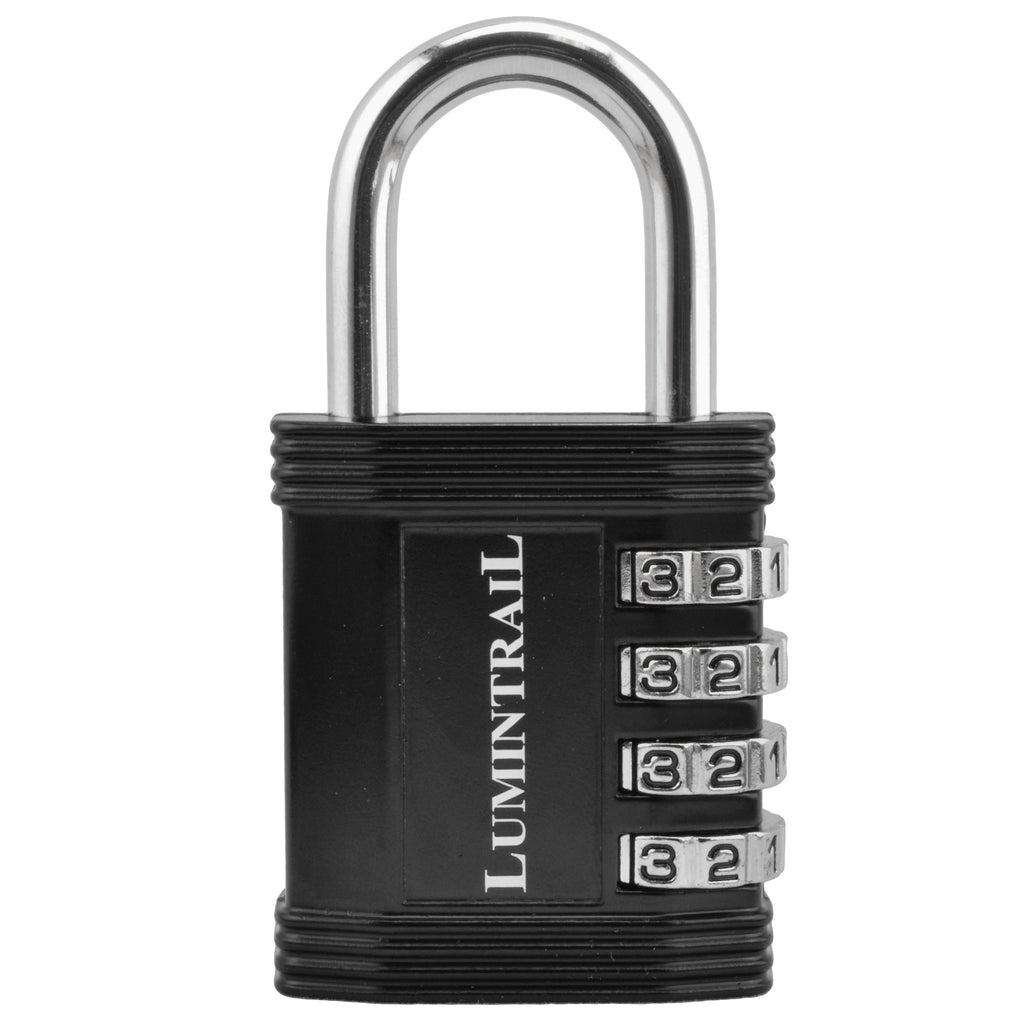 Padlock with Steel Security Cable and Set-Your-Own Combination