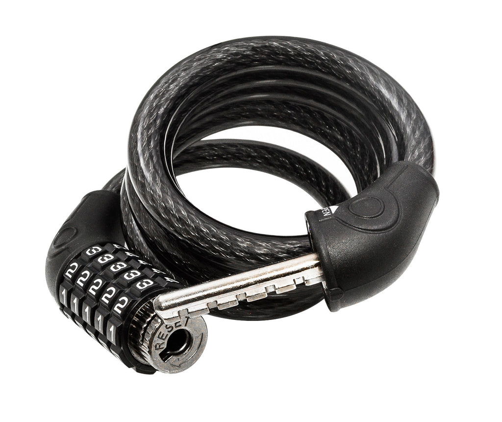 Grizzly Plus Integrated Combo Cable Bike Lock - 12mm Matte Basalt