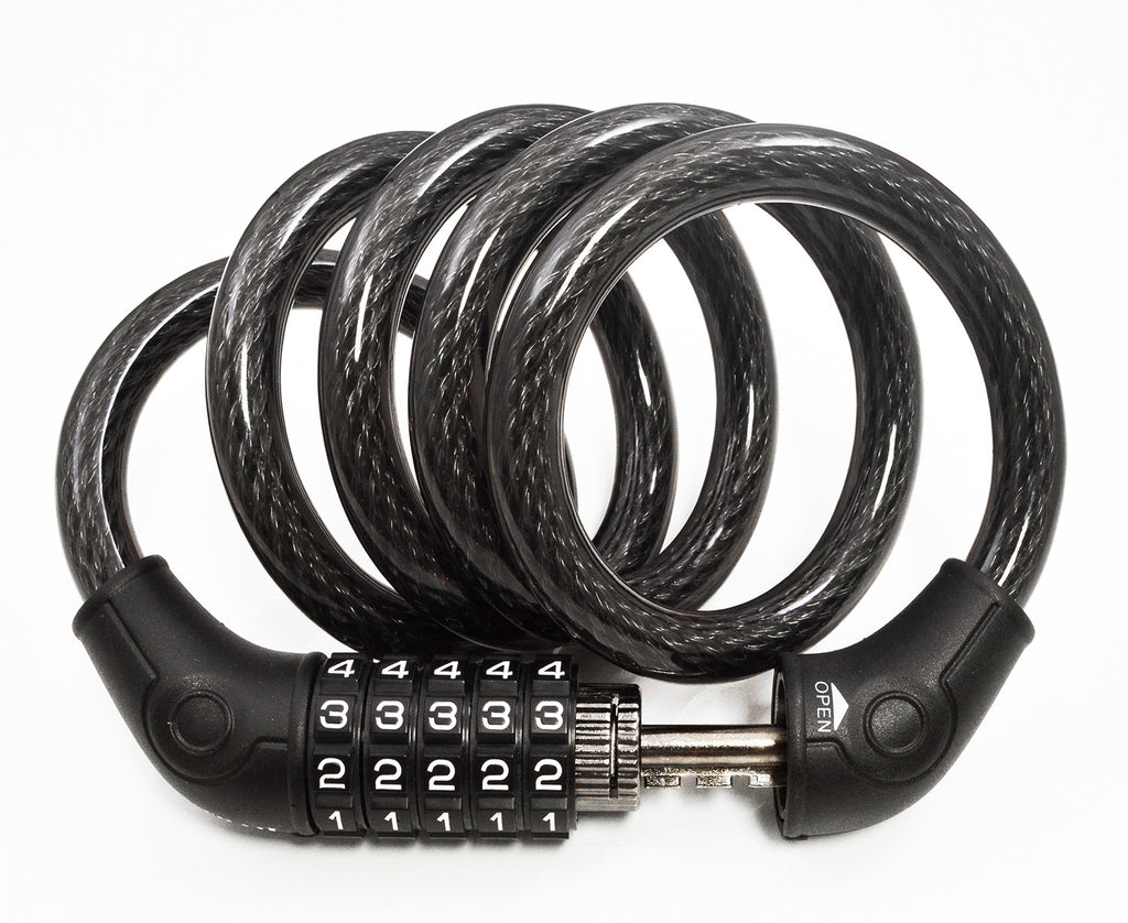 Grizzly Plus Integrated Combo Cable Bike Lock - 12mm Matte Basalt