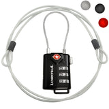 TSA Approved Lock for Luggage or Suitcase, Easy-to-Read 3 Digit Personalized Combination, Travel Suitcase Lock, Metal Construction Luggage Lock (4 Pack)