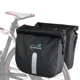Waterproof Double Pannier Bike Bags 46L Bag Capacity for Rear Bicycle Rack, Carrying Handle, Safety Reflective Strips