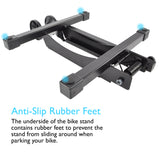 Indoor Compact Bike Stand for Garage on Floor - Bike Rack Perfect for Cruiser, Road and Kids Bike - Bicycle Stand Fits Front or Rear Wheels