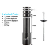 Bike Stem Extender Riser, 3.15" (80mm) Handlebar Riser for Mountain Bike and Road Bike with 1-1/8" Fork for Comfortable, Upright Riding