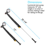 MTB Mountain Bike Shock Pump with Pressure Gauge, 300 PSI for Fork & Rear Suspension Air Shocks with 360 Swivel Head, Bike Air Shock Pump for MTB Mountain Bike & Other Bikes with Suspension