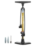 160 PSI High Pressure Dual Valve Bike Floor Pump with Pressure Gauge, Fits Presta & Schrader Valves