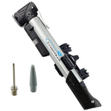 Telescoping Mini Bike Pump Dual Nozzle with Built-in Gauge