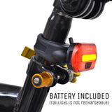 Lumintrail Rear Bike Light Bright Red LED Taillight 2 Light Modes for All Bikes Easy To Install