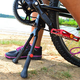 Center Mount Bicycle Double Leg Kickstand - Adjustable Height Bike Kick Stands for 24, 26, 27.5, 29 Inch Adult Bikes - Perfect for Cruiser, Road and Hybrid Bike