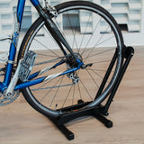 Indoor Compact Bike Stand for Garage on Floor - Bike Rack Perfect for Cruiser, Road and Kids Bike - Bicycle Stand Fits Front or Rear Wheels