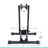 Indoor Compact Bike Stand for Garage on Floor - Bike Rack Perfect for Cruiser, Road and Kids Bike - Bicycle Stand Fits Front or Rear Wheels