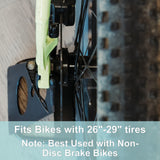 Indoor Bike Hub Mount Parking Stand - Rack for Cruiser, Road, and Mountain Bike for Garage on Floor - NOT for Disk Brake Bikes