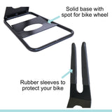 Indoor Bike Hub Mount Parking Stand - Rack for Cruiser, Road, and Mountain Bike for Garage on Floor - NOT for Disk Brake Bikes
