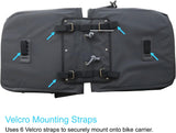 Waterproof Double Pannier Bike Bags 46L Bag Capacity for Rear Bicycle Rack, Carrying Handle, Safety Reflective Strips