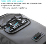 Bike Pannier Bag and Backpack Waterproof Rear Bicycle Bag Fits E-Bike, Safety Reflective Spots, Backpack Straps