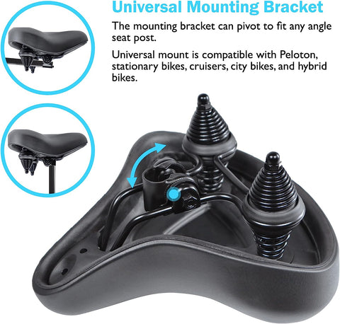 Oversize Comfortable Bike Seat, Compatible with Peloton, Universal Fit – Lumintrail Oversize Comfortable Bike Seat, Compatible with Peloton, Universal Fit – Lumintrail