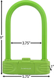 16mm Heavy Duty 4-Digit Bicycle Bike Combination U-Lock with Optional 7ft Cable - Assorted Colors