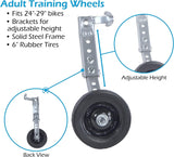 Adult Training Wheels for 24, 26 29 Inch Bike - Heavy Duty, Adjustable Bicycle Training Wheels for Stabilization and Safe Learning