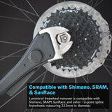 Cassette Lockring FR5.2 Freewheel Removal Tool, Compatible with Shimano, SRAM, & SunRace, 12 Splines with Guide Pin Sprocket
