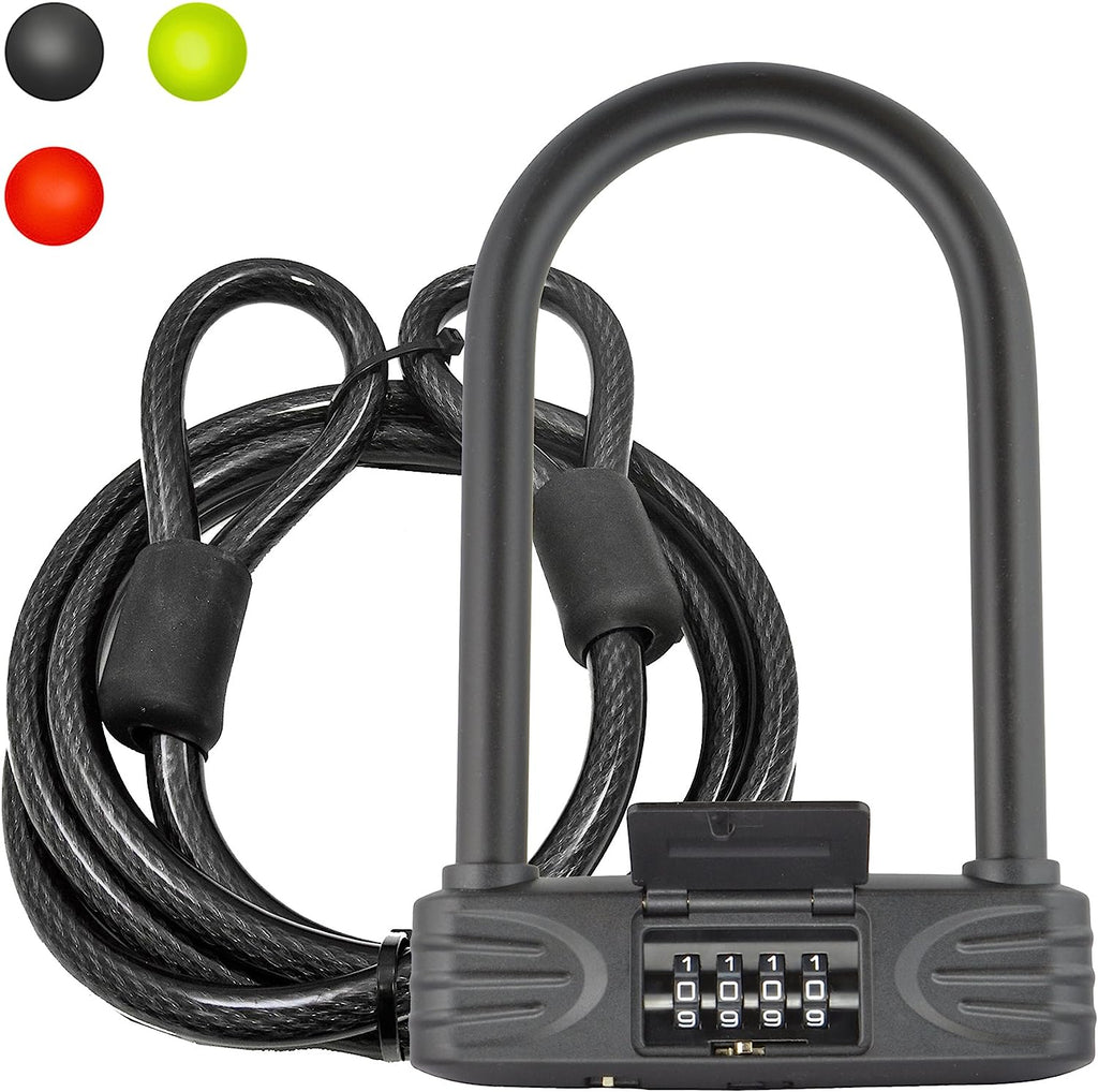 Bicycle ULock, Heavy Duty with 4Digit Combination Lumintrail