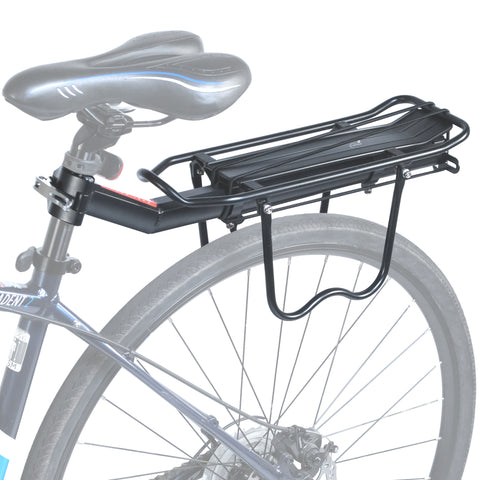 Bike Cargo Rack, Seatpost Mounted Bicycle Luggage Carrier with Side Tire Guards, for Trunk Bags and Pannier Bags, 20 LBs Weight Capacity