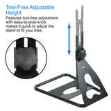 Bike Floor Hub Mount Rear Parking Rack Stand for Mountain and Road Bicycle, Adjustable Fit Up To 29" Wheels, Powder-Coated Steel, Tool-Free Adjustment, Non-Marring Rubber Sleeve