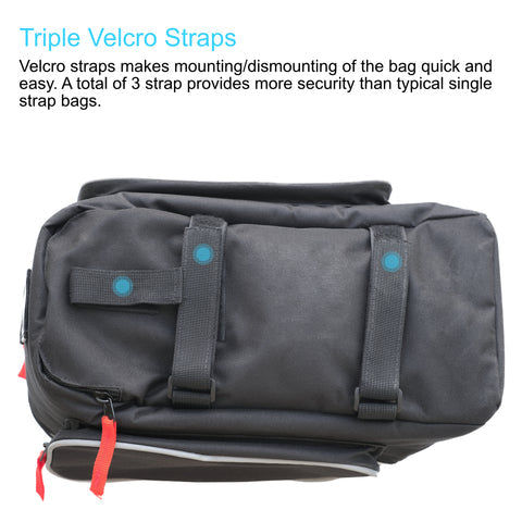 bicycle trunk bag rain cover Bike Trunk Bag, Rear Bicycle Rack Bag with Waterproof Rain Cover, Carr – Lumintrail