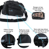 8L Bike Trunk Bag - Durable Bicycle Cargo Rack Bag - Ultra Secure Rack Attachments - Rear Rack, Bike Saddlebag for Bike Racks