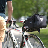 8L Bike Trunk Bag - Durable Bicycle Cargo Rack Bag - Ultra Secure Rack Attachments - Rear Rack, Bike Saddlebag for Bike Racks