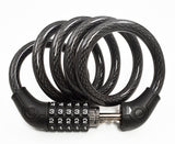 Bike Lock 5 Digit Combination with 12mm Self Coiling Steel Cable