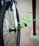 Bike locked with steel cable