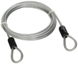 4 Foot 3mm (1/8th Inch) Braided Steel Coated Security Cable Luggage Lock Safety Cable Wire Double Loop